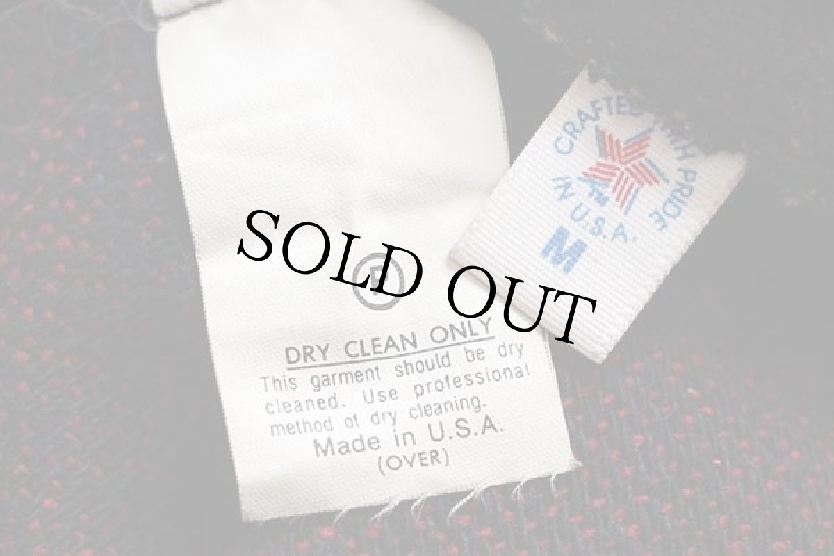 画像4: 80s USA製 UNKNOWN ランダムボーダー ウール ラグパーカー M (4)