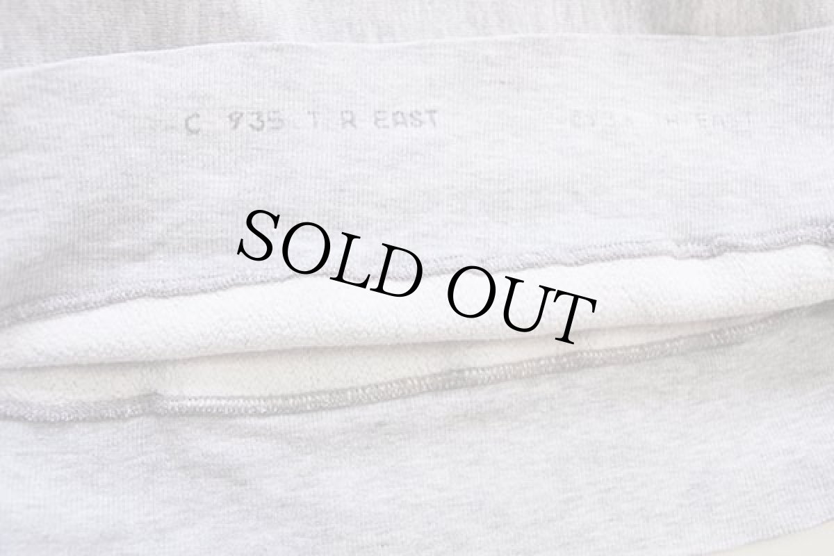 画像6: 80s USA製 Championチャンピオン RAIDERS 23 SWIMMING 三段中抜き ひび割れプリント リバースウィーブ スウェットパーカー 杢グレー M (6)