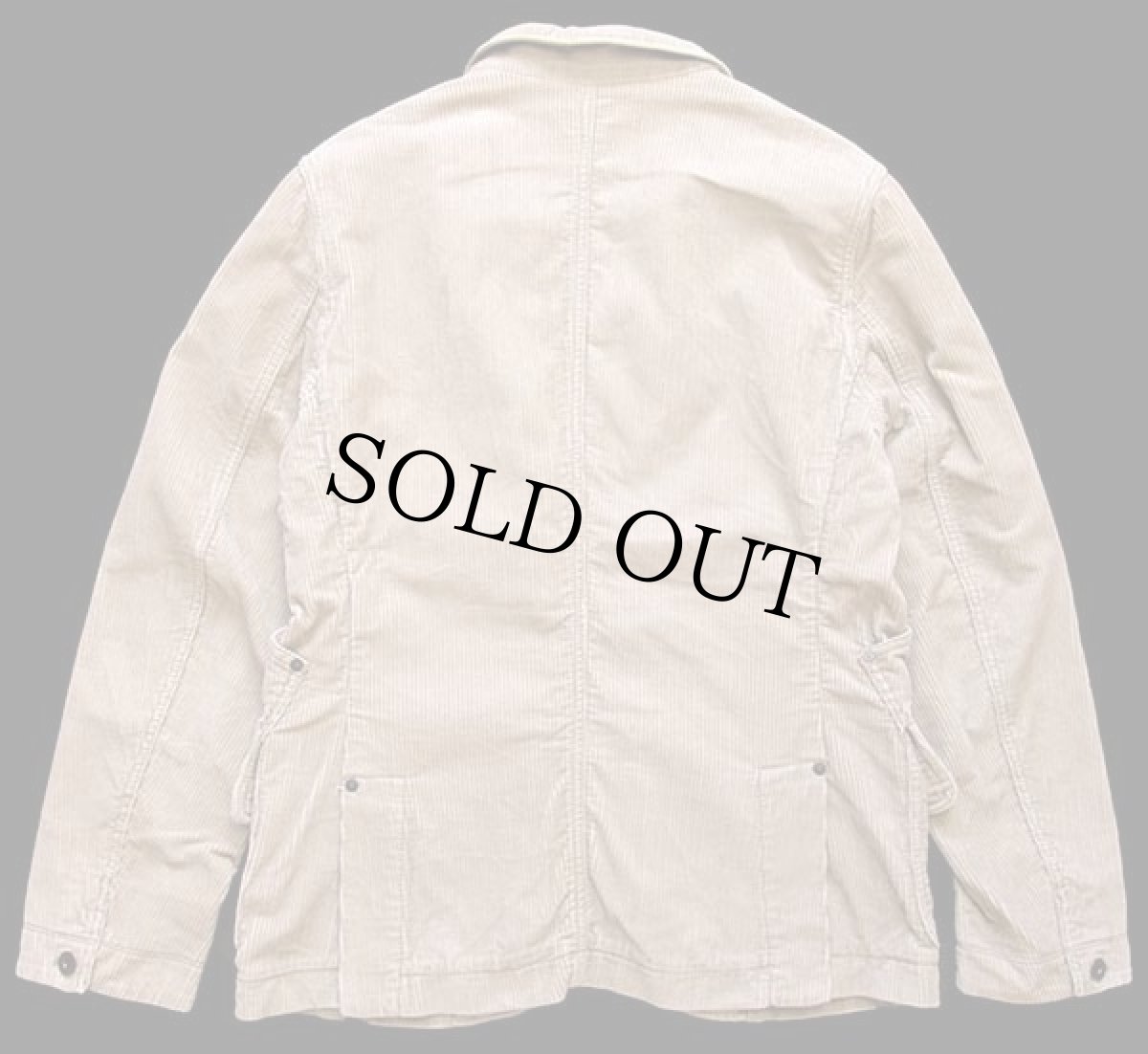 画像2: 00s POLO JEANSポロ ジーンズ ラルフローレン 3つボタン 太畝 コーデュロイ テーラードジャケット ベージュ M (2)