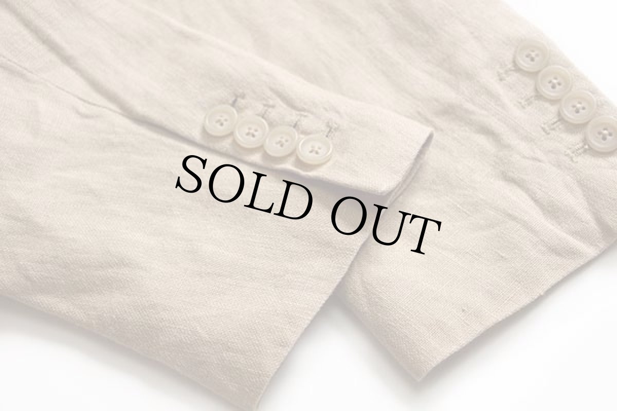 画像6: ポロ ラルフローレン 3つボタン リネン テーラードジャケット ベージュ M (6)