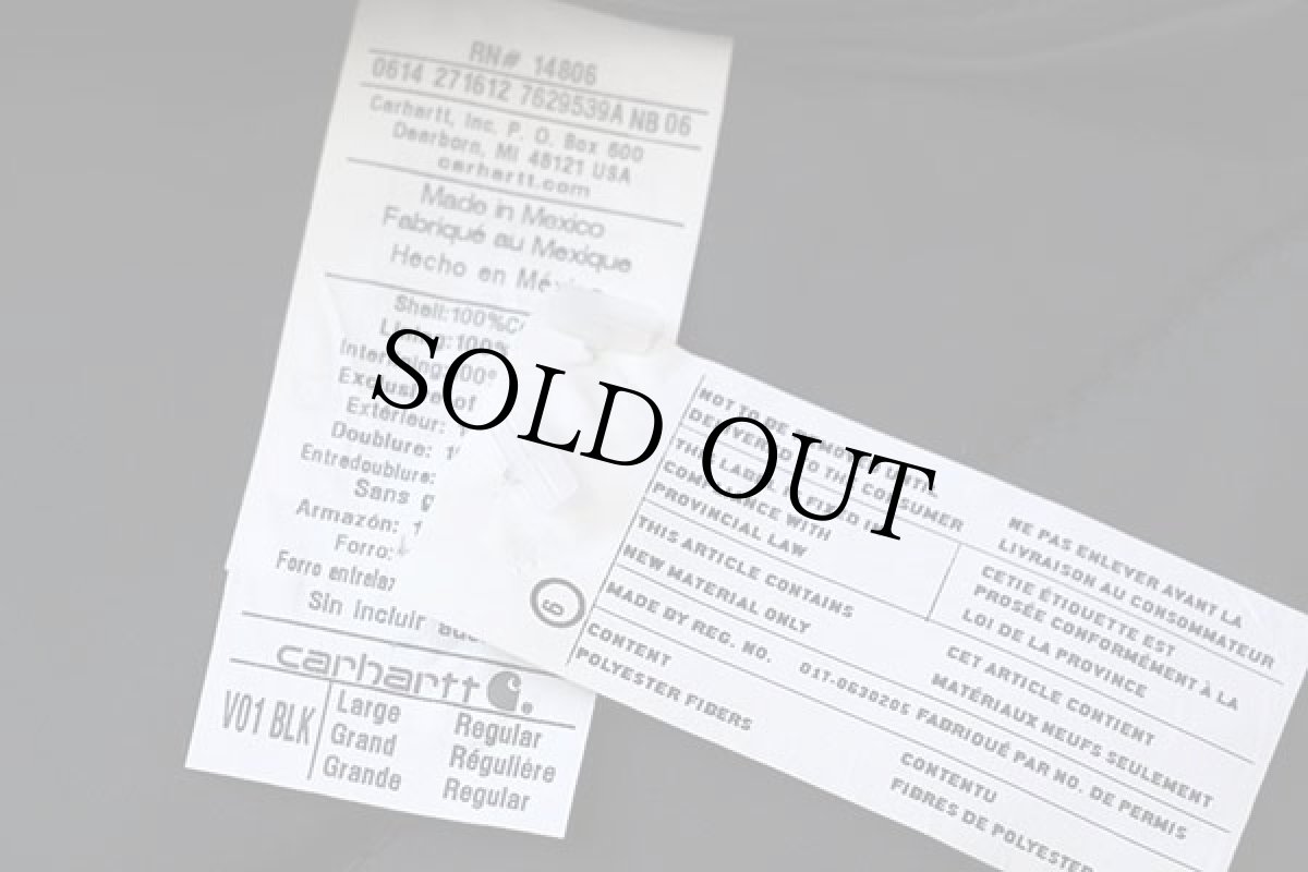 画像6: 未使用★メキシコ製 carharttカーハート キルティングライナー ダックベスト 黒 L (6)