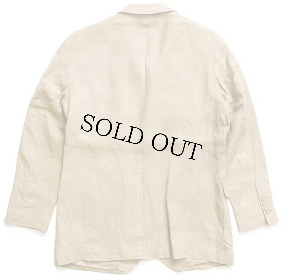 画像2: ポロ ラルフローレン 3つボタン リネン テーラードジャケット ベージュ M (2)