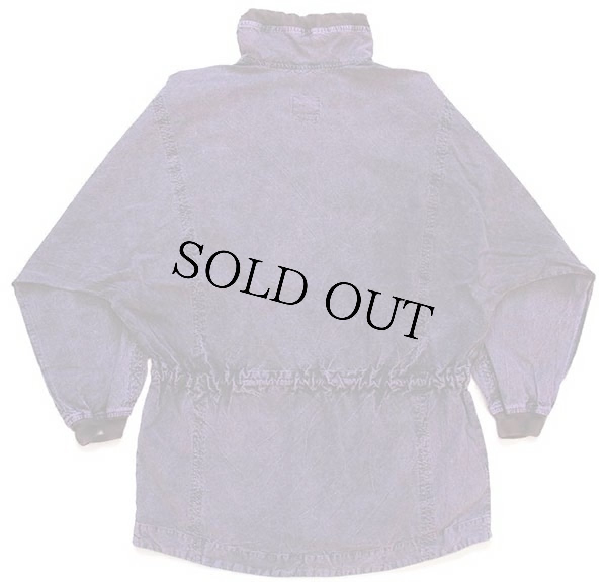 画像2: 90s イタリア製 BELFE モックネック ドルマンスリーブ ハーフジップ プルオーバー コットンジャケット 後染め 紫 (2)