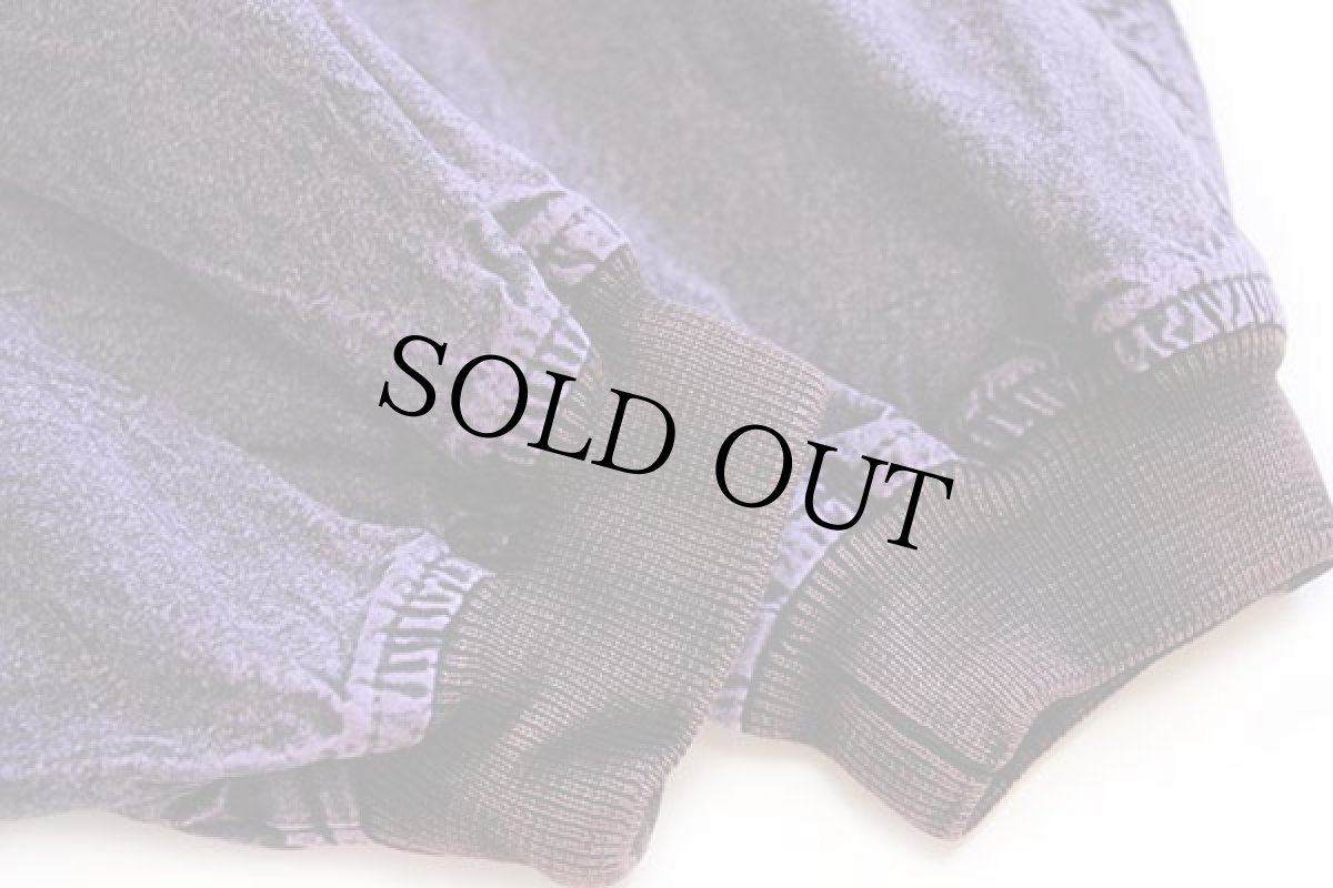 画像6: 90s イタリア製 BELFE モックネック ドルマンスリーブ ハーフジップ プルオーバー コットンジャケット 後染め 紫 (6)