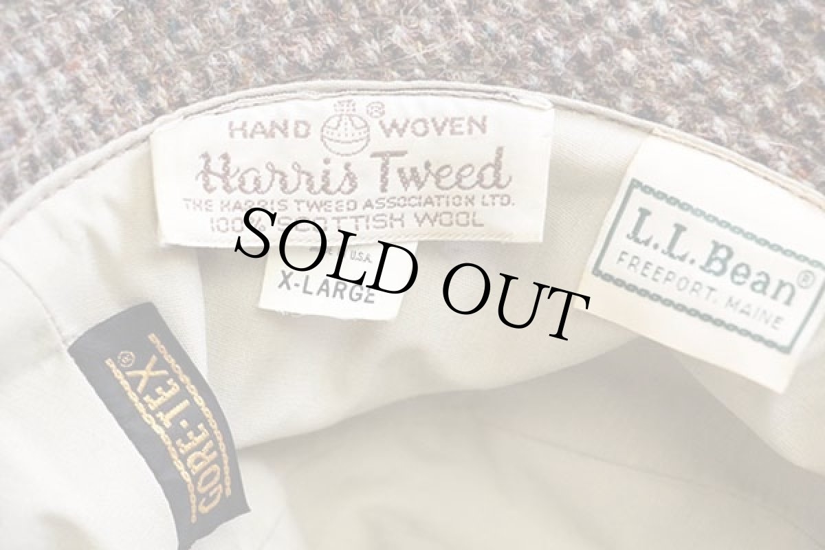 画像5: 90s USA製 L.L.Bean Harris Tweedハリスツイード×GORE-TEXゴアテックス ツイード ウールハット XL (5)