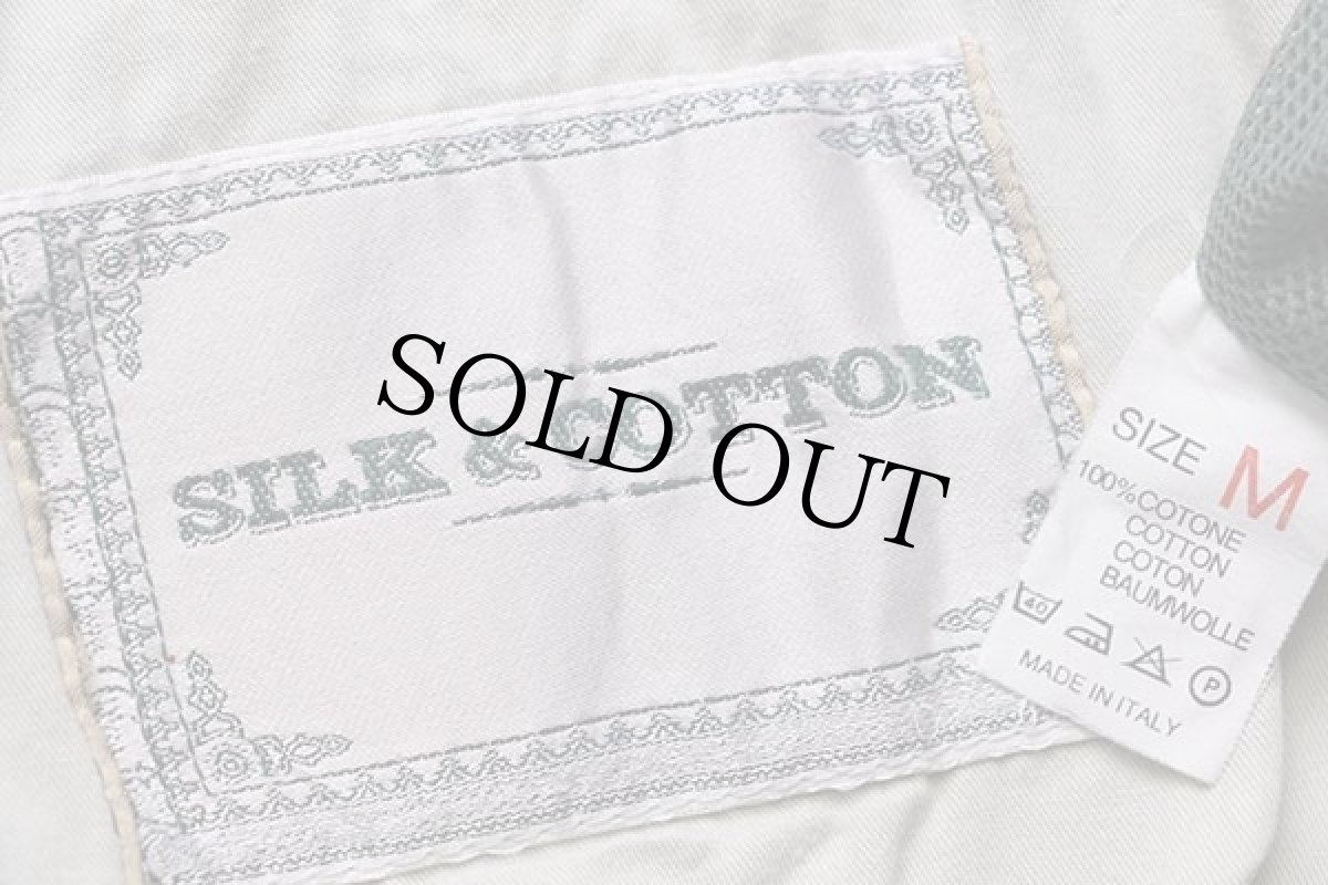 画像4: イタリア製 ステンシル コットンパーカー 薄ベージュ M (4)