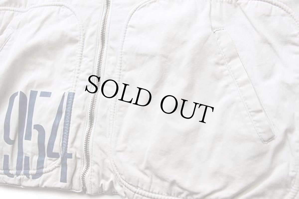 画像7: イタリア製 ステンシル コットンパーカー 薄ベージュ M (7)