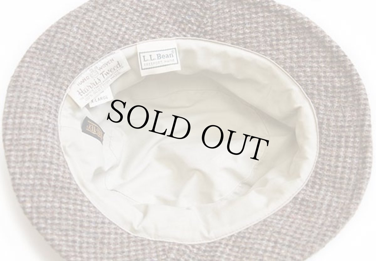 画像4: 90s USA製 L.L.Bean Harris Tweedハリスツイード×GORE-TEXゴアテックス ツイード ウールハット XL (4)