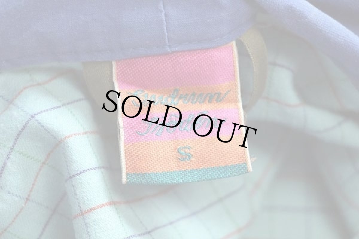 画像4: スウェーデン製 チェックライナー コットンポプリン アノラックパーカー 薄青紫 (4)