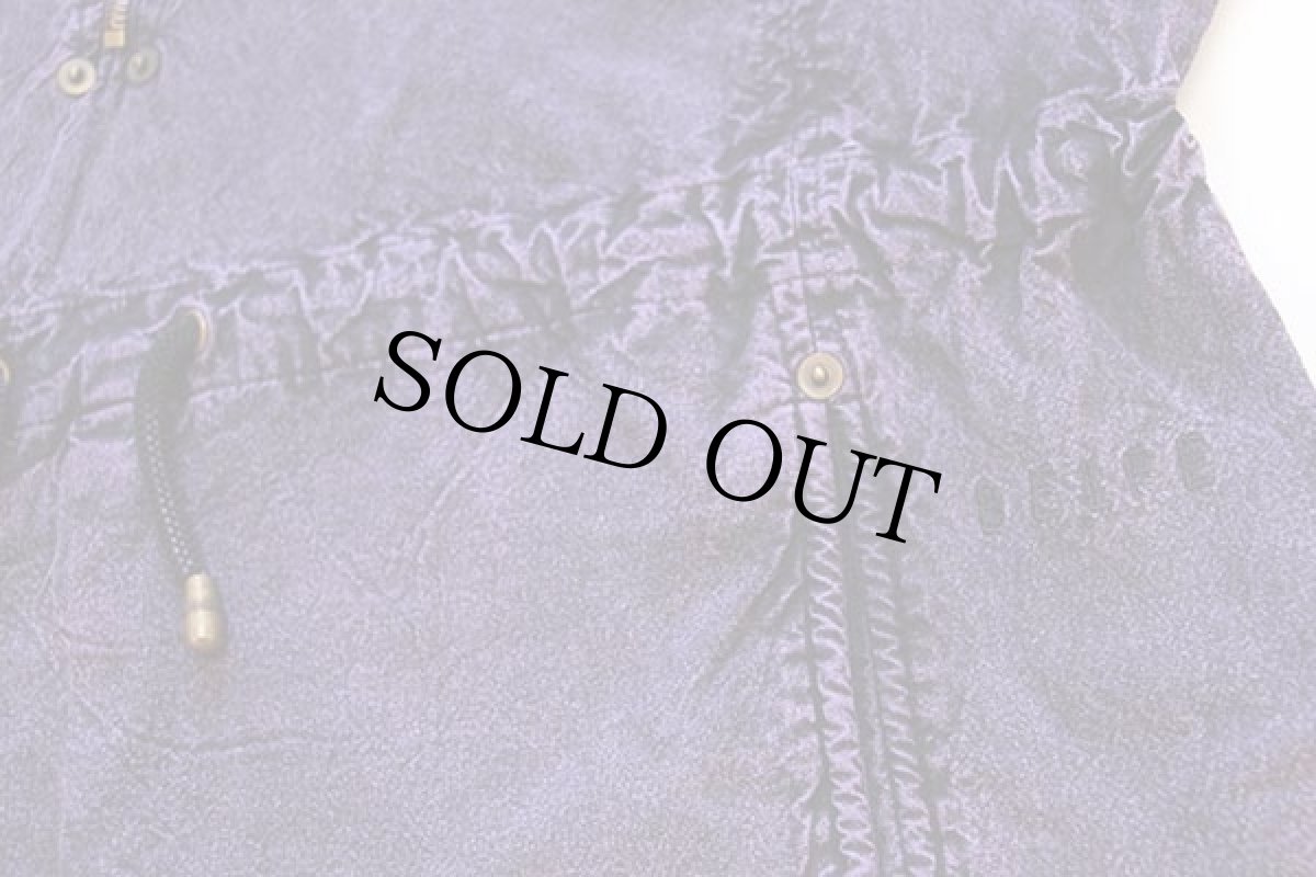 画像5: 90s イタリア製 BELFE モックネック ドルマンスリーブ ハーフジップ プルオーバー コットンジャケット 後染め 紫 (5)