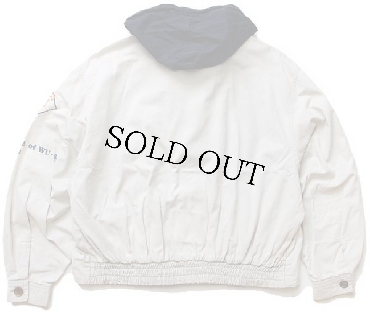 画像2: イタリア製 ステンシル コットンパーカー 薄ベージュ M (2)