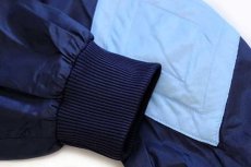 画像6: 80s adidasアディダス トレフォイル ロゴ ツートン 切り替え エルボーパッチ付き ナイロンジャケット L (6)