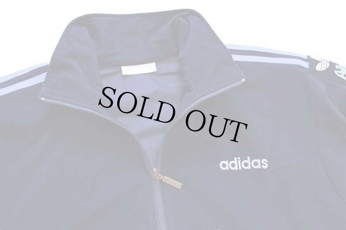 画像3: 90s スペイン製 adidasアディダス ONE WORLD ロゴ ハイネック トラックジャケット 紺 168★ジャージ (3)