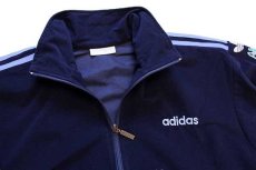 画像3: 90s スペイン製 adidasアディダス ONE WORLD ロゴ ハイネック トラックジャケット 紺 168★ジャージ (3)