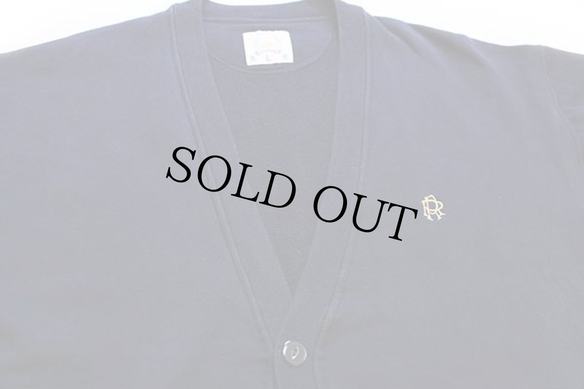 画像3: 90s イタリア製 RIFLE ワンポイント スウェット カーディガン 濃紺 L (3)