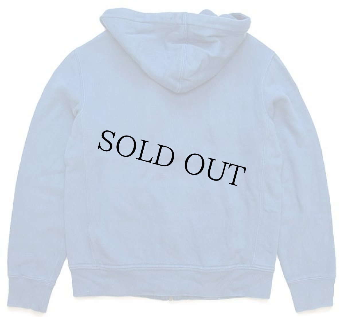 画像2: ポロ ラルフローレン ワンポイント フード裏サーマル スウェット ジップパーカー 薄青 M (2)