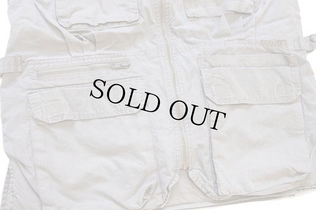 画像5: 90s L.L.Bean TROPIC WEIGHTS コットン サファリベスト グレーベージュ W-L★カメラマン (5)