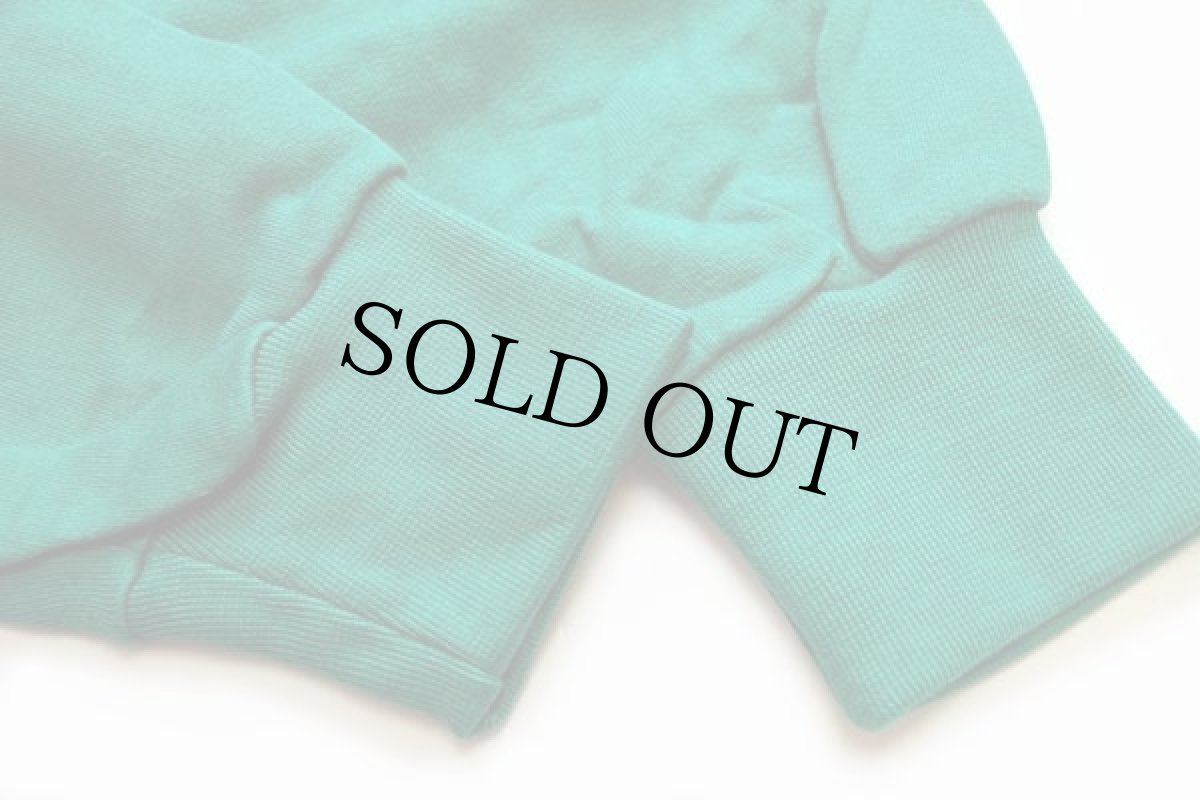 画像6: デッドストック★80s イタリア製 Championチャンピオン スクリプト ビッグロゴ 前V スウェットパーカー 緑 M (6)