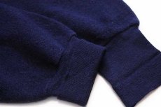 画像6: 70s フランス製 CHEMISE LACOSTE ラコステ ワンポイント ウールニット カーディガン 紺 46 (6)