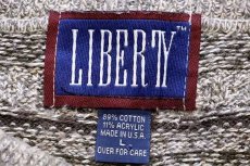 画像4: 90s USA製 LIBERTY ヘンリーネック コットン×アクリルニット セーター L (4)