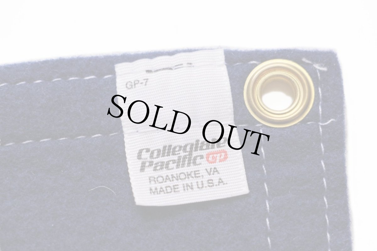 画像5: 80s USA製 Collegiate Pacific YALE UNIVERSITY フロッキープリント フェルト ペナント 紺×白 (5)