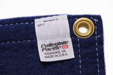 画像5: 80s USA製 Collegiate Pacific YALE UNIVERSITY フロッキープリント フェルト ペナント 紺×白 (5)