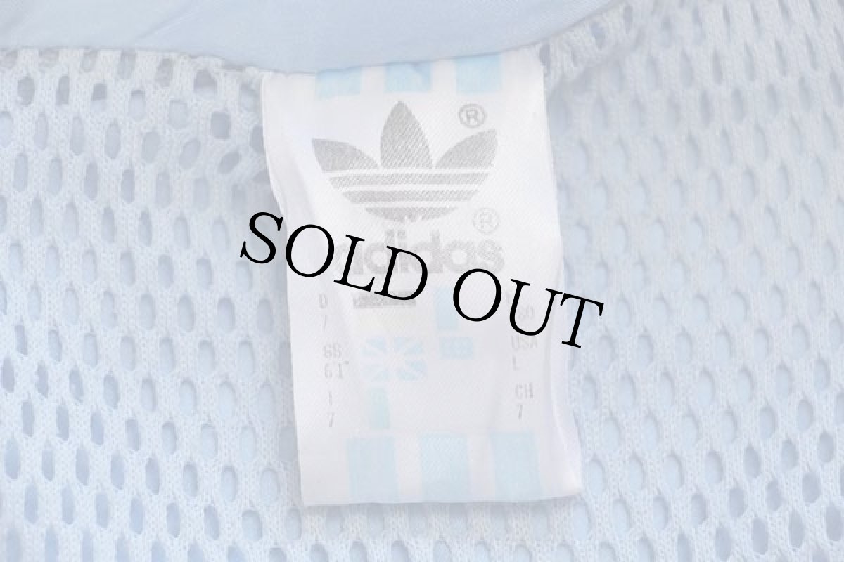 画像4: 80s adidasアディダス トレフォイル ロゴ ツートン 切り替え エルボーパッチ付き ナイロンジャケット L (4)