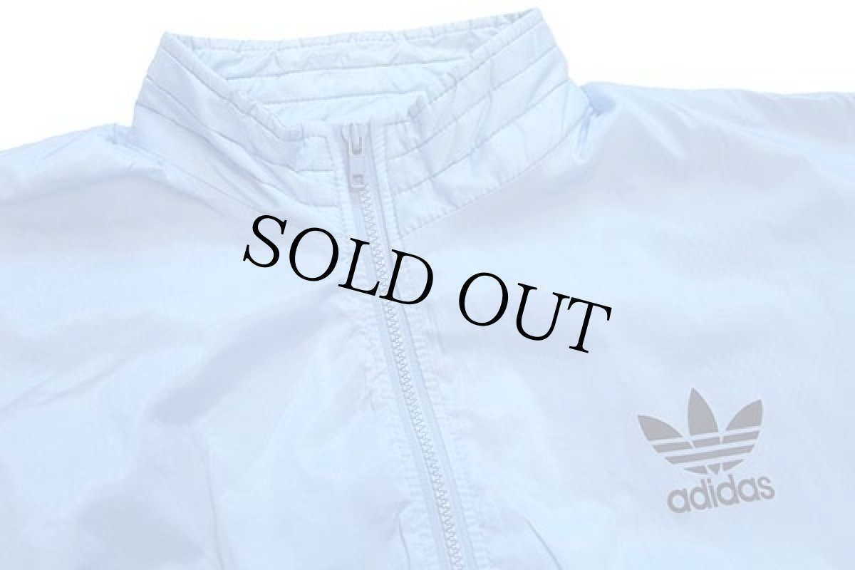 画像3: 80s adidasアディダス トレフォイル ロゴ ツートン 切り替え エルボーパッチ付き ナイロンジャケット L (3)