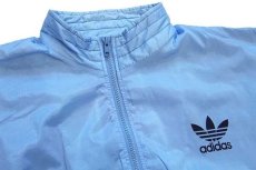 画像3: 80s adidasアディダス トレフォイル ロゴ ツートン 切り替え エルボーパッチ付き ナイロンジャケット L (3)