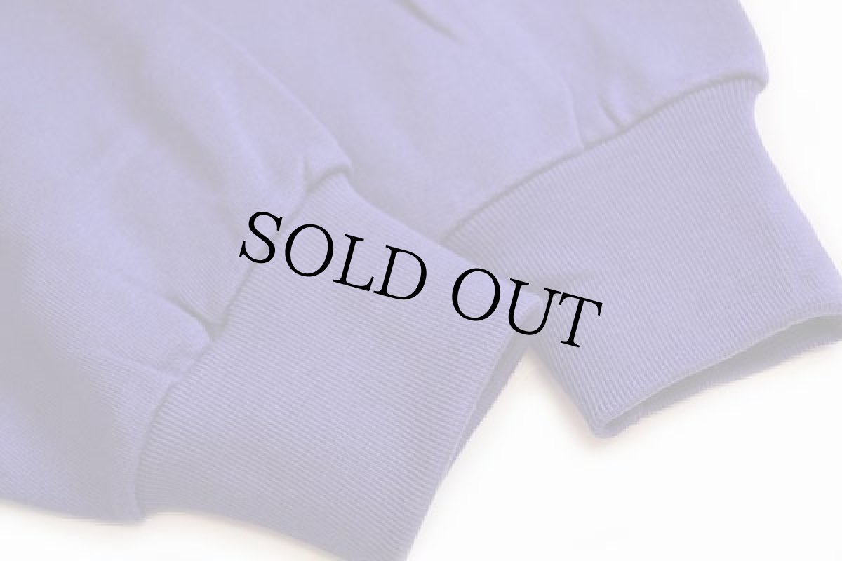 画像6: デッドストック★80s イタリア製 Championチャンピオン スクリプト ビッグロゴ 前V スウェットパーカー 青紫 L (6)