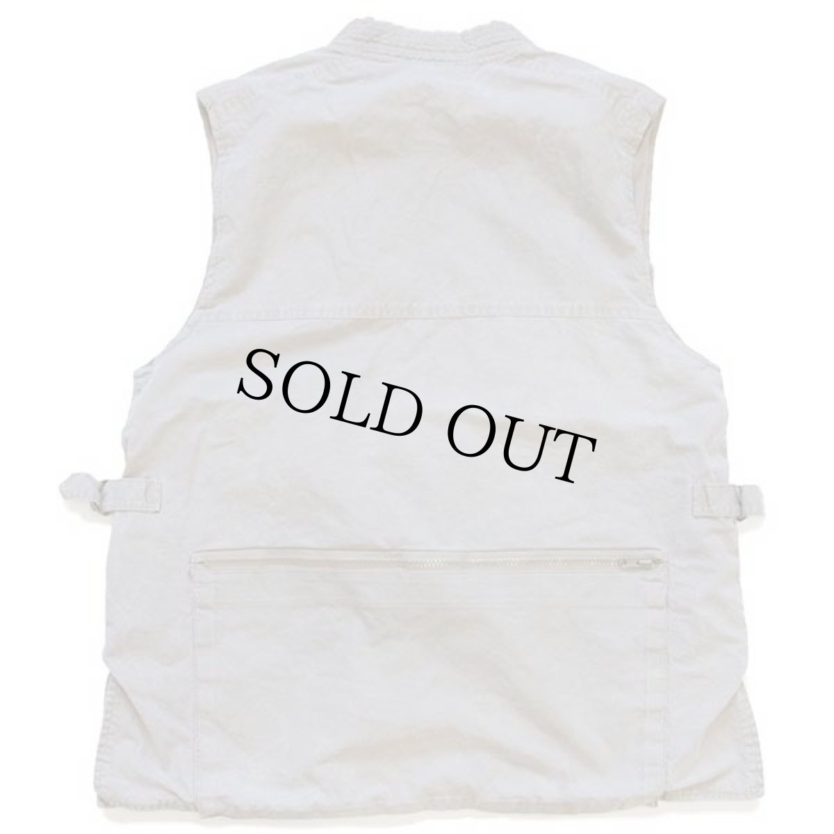 画像2: 90s L.L.Bean TROPIC WEIGHTS コットン サファリベスト グレーベージュ W-L★カメラマン (2)