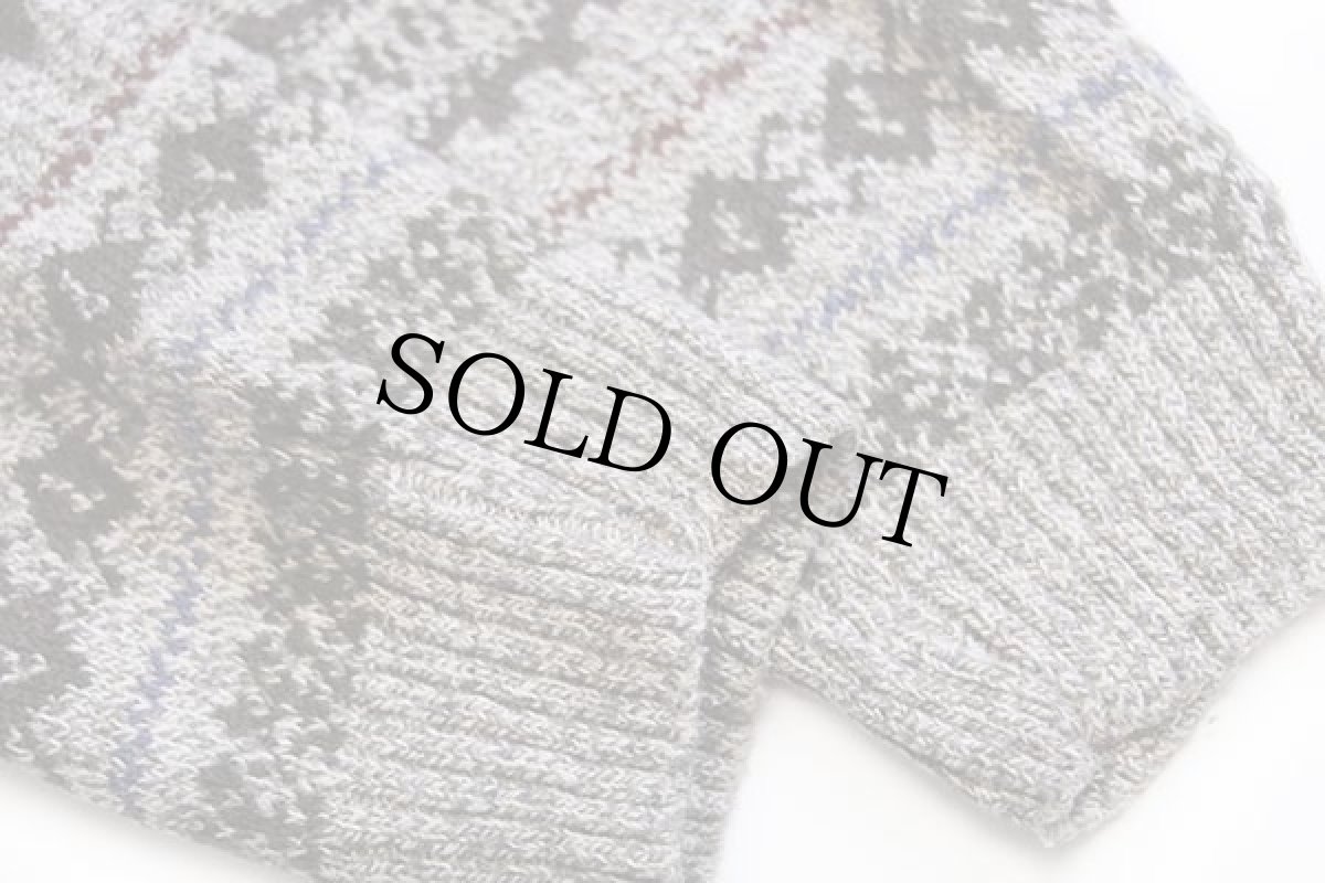 画像6: 90s USA製 LIBERTY ヘンリーネック コットン×アクリルニット セーター L (6)