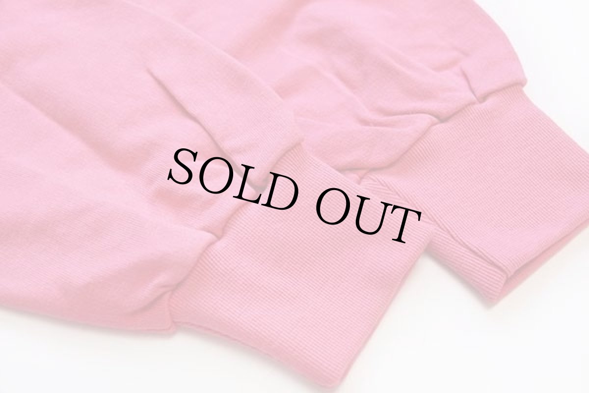 画像7: デッドストック★80s イタリア製 Championチャンピオン スクリプト ビッグロゴ 前V スウェット ピンク L (7)