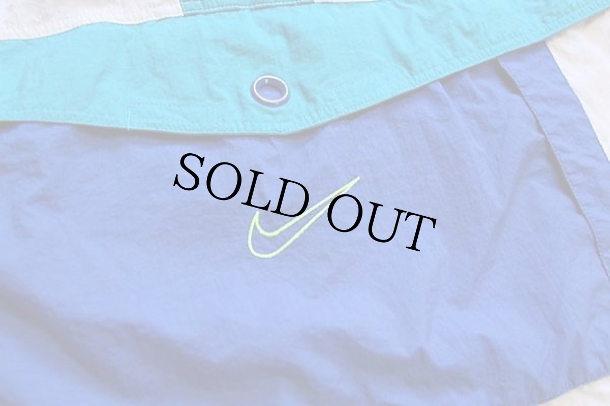 画像5: 90s NIKEナイキ チロリアンテープ マルチカラー 切り替え プルオーバー ナイロンパーカー S (5)