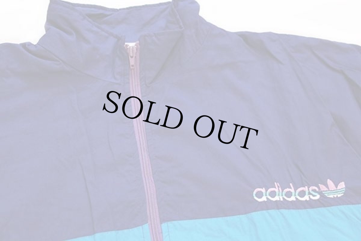 画像3: 90s adidasアディダス トレフォイル ロゴ刺繍 マルチカラー Tactel ナイロンジャケット L (3)