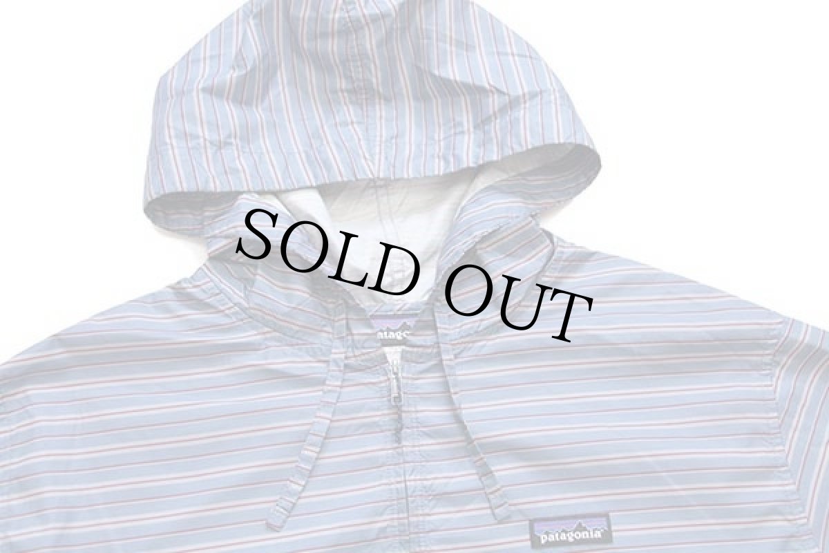 画像3: patagoniaパタゴニア Light & Variable Hoody ランダムボーダー ナイロンパーカー L (3)