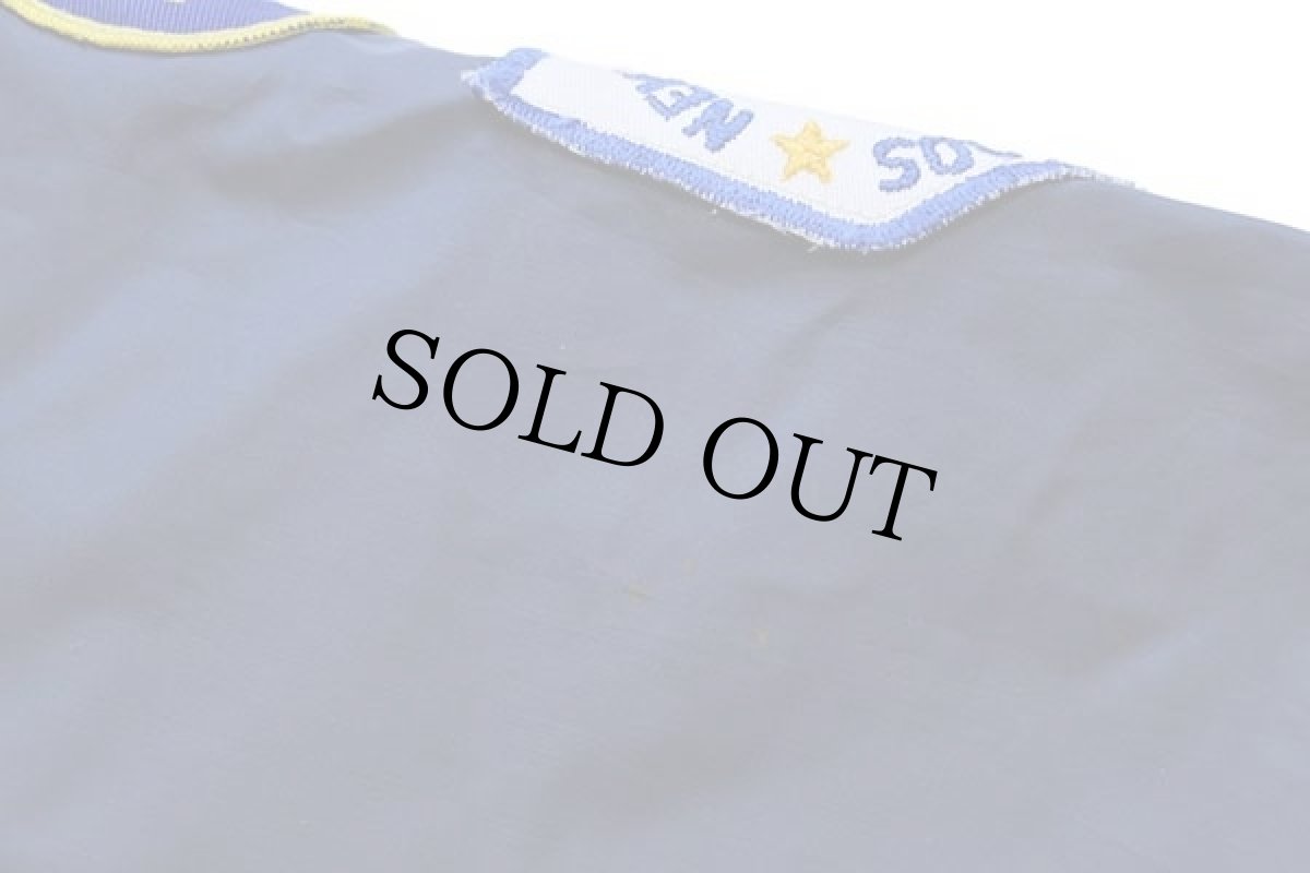 画像6: 90s ドラゴン イーグル サッカークラブ パッチ付き ナイロン コーチジャケット 紺 XL (6)