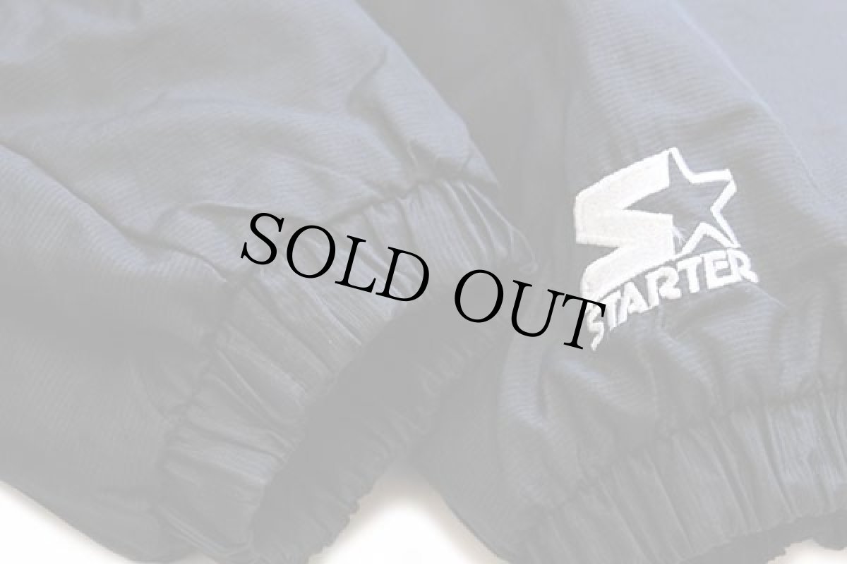 画像5: 90s STARTERスターター MICHIGAN 刺繍 プルオーバー 中綿入り ナイロンパーカー 黒 L (5)