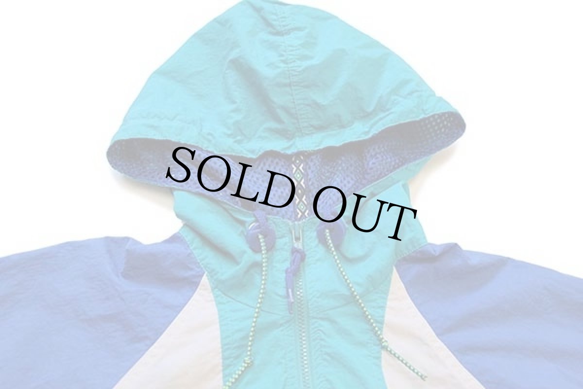 画像3: 90s NIKEナイキ チロリアンテープ マルチカラー 切り替え プルオーバー ナイロンパーカー S (3)