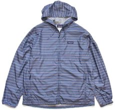 画像1: patagoniaパタゴニア Light & Variable Hoody ランダムボーダー ナイロンパーカー L (1)