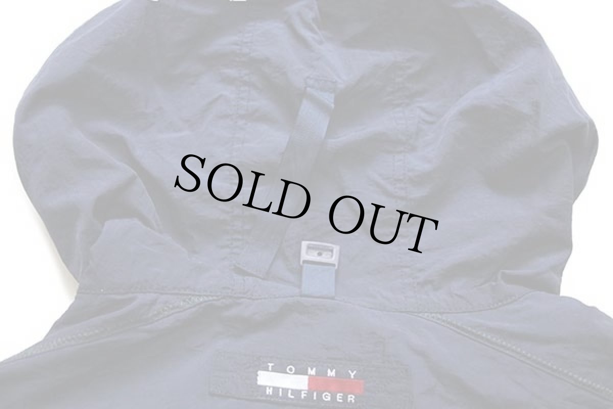 画像7: 90s TOMMY HILFIGERトミーヒルフィガー SAILING GEAR セーリング ロゴ パッチ付き マルチカラー 切り替え ナイロンパーカー (7)