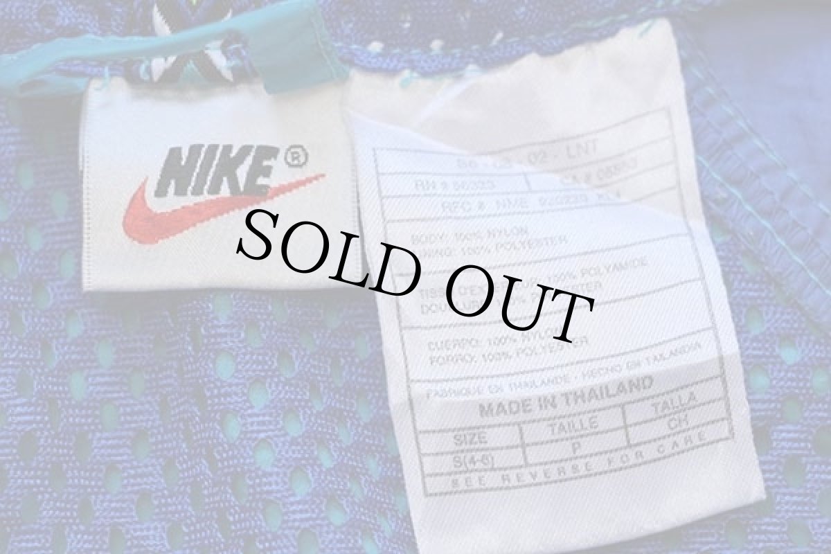 画像4: 90s NIKEナイキ チロリアンテープ マルチカラー 切り替え プルオーバー ナイロンパーカー S (4)