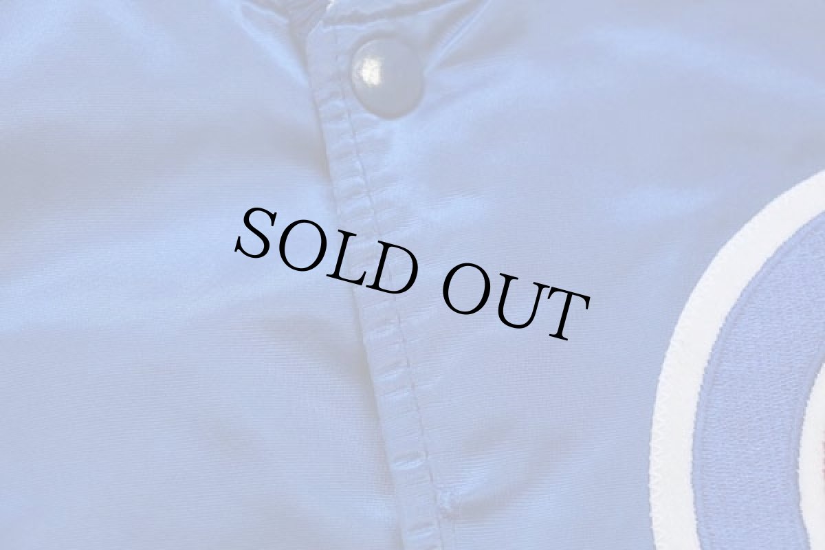 画像7: 90s USA製 STARTERスターター MLB CHICAGO CUBS キルティングライナー ナイロンスタジャン 青 S (7)