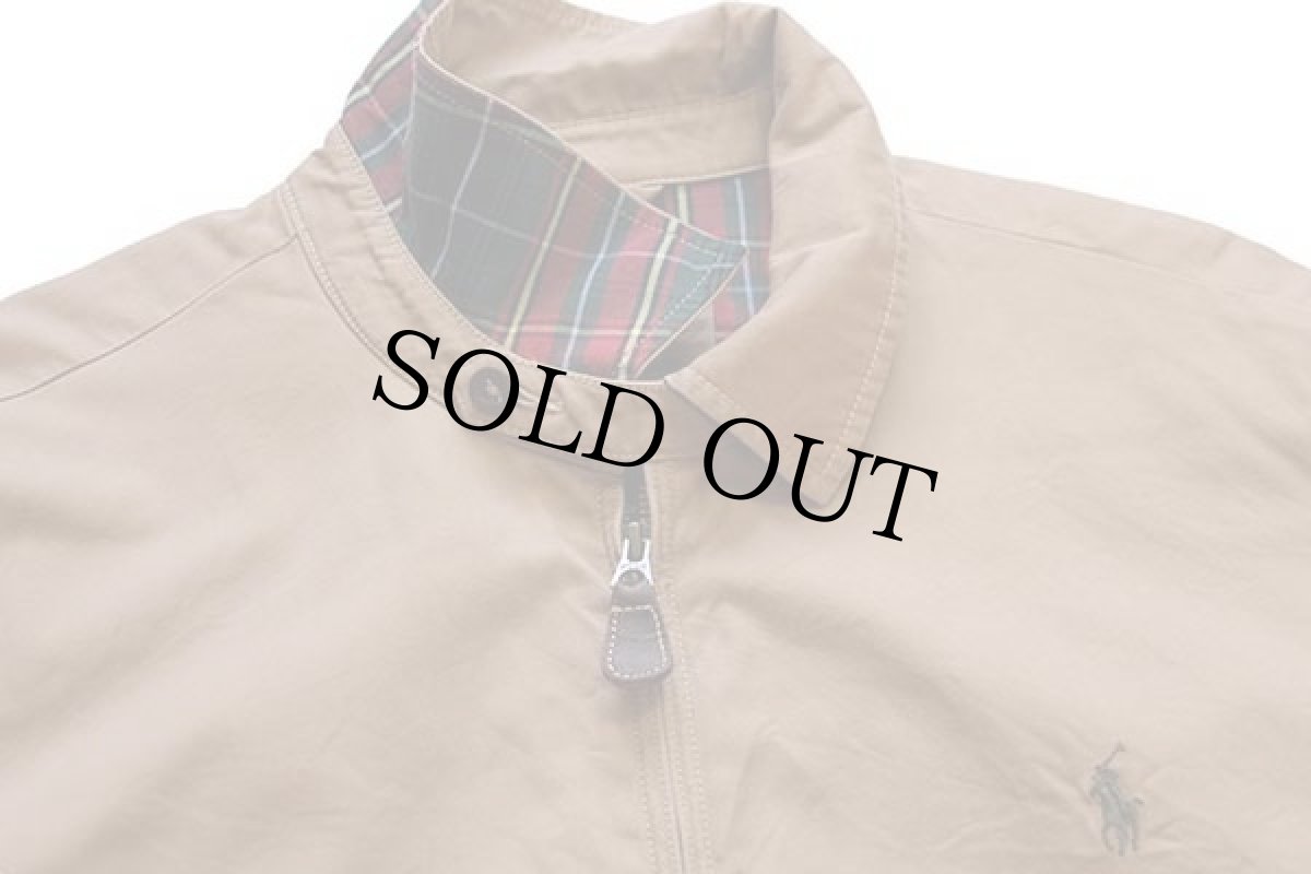 画像3: ポロ ラルフローレン ワンポイント チンスト付き タータンチェックライナー コットンジャケット 茶 XL (3)