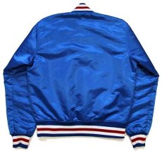 画像2: 90s USA製 STARTERスターター MLB CHICAGO CUBS キルティングライナー ナイロンスタジャン 青 S (2)