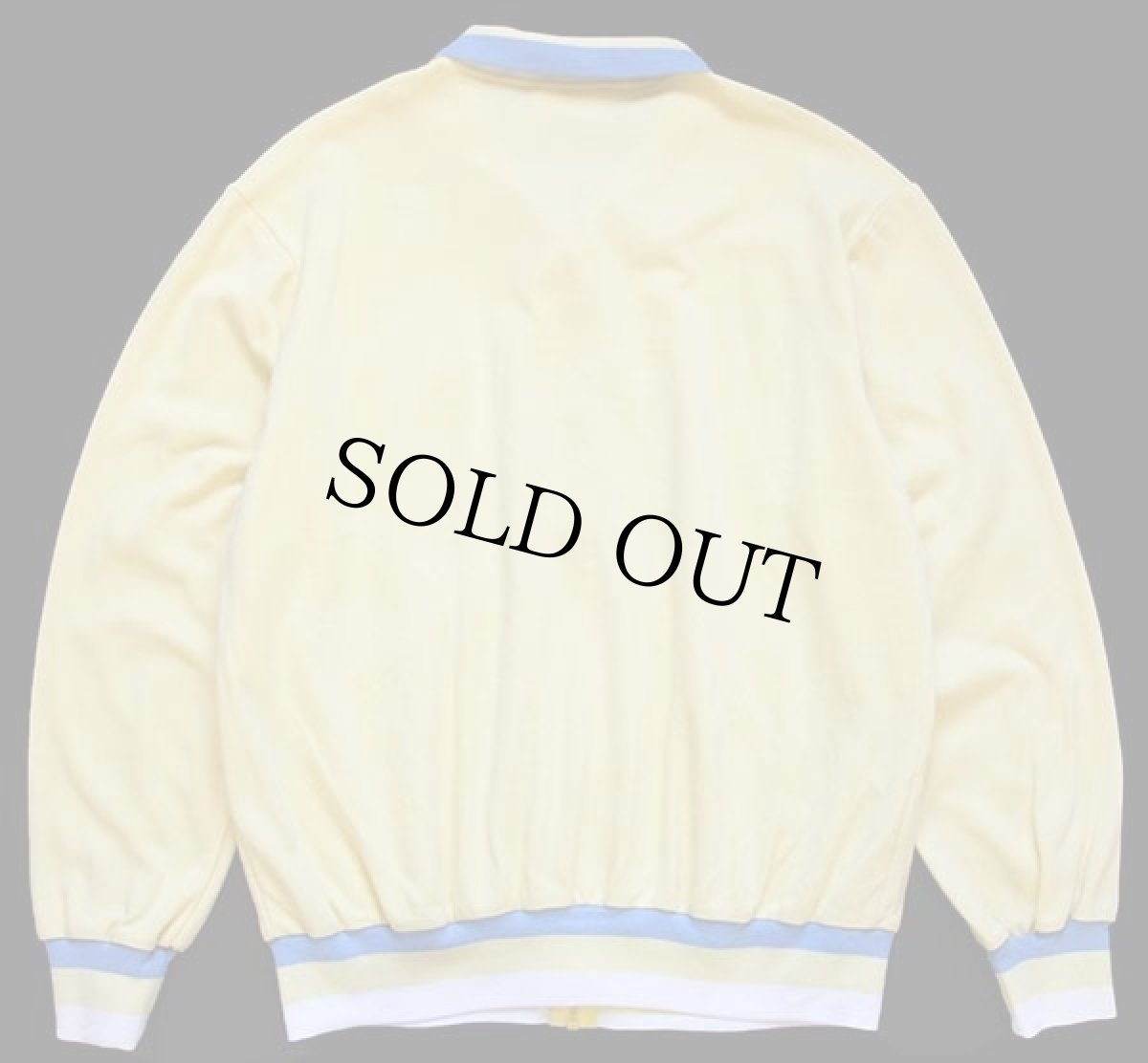 画像2: 70s フランス製 CHEMISE LACOSTE ラコステ フェルトパッチ付き フルジップ スウェット 薄黄 3 (2)