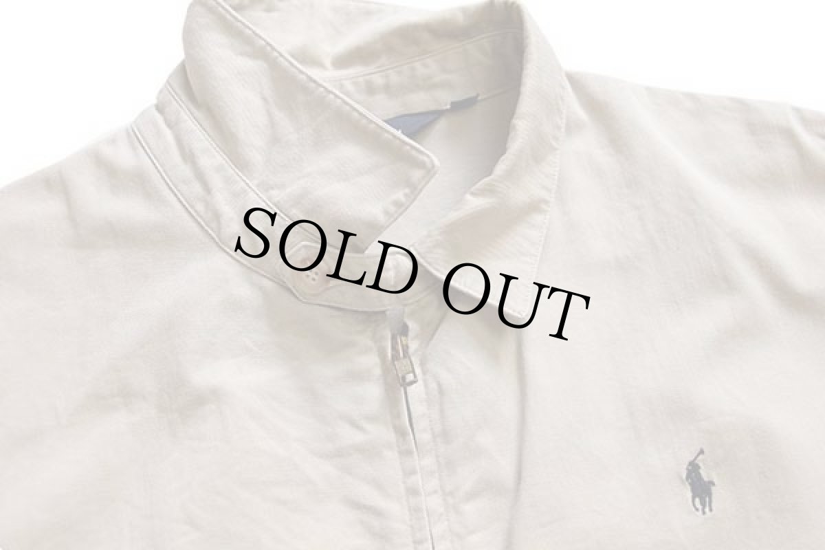 画像3: 90s ポロ ラルフローレン ワンポイント チンスト付き コットンジャケット カーキ L (3)