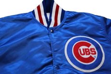 画像3: 90s USA製 STARTERスターター MLB CHICAGO CUBS キルティングライナー ナイロンスタジャン 青 S (3)