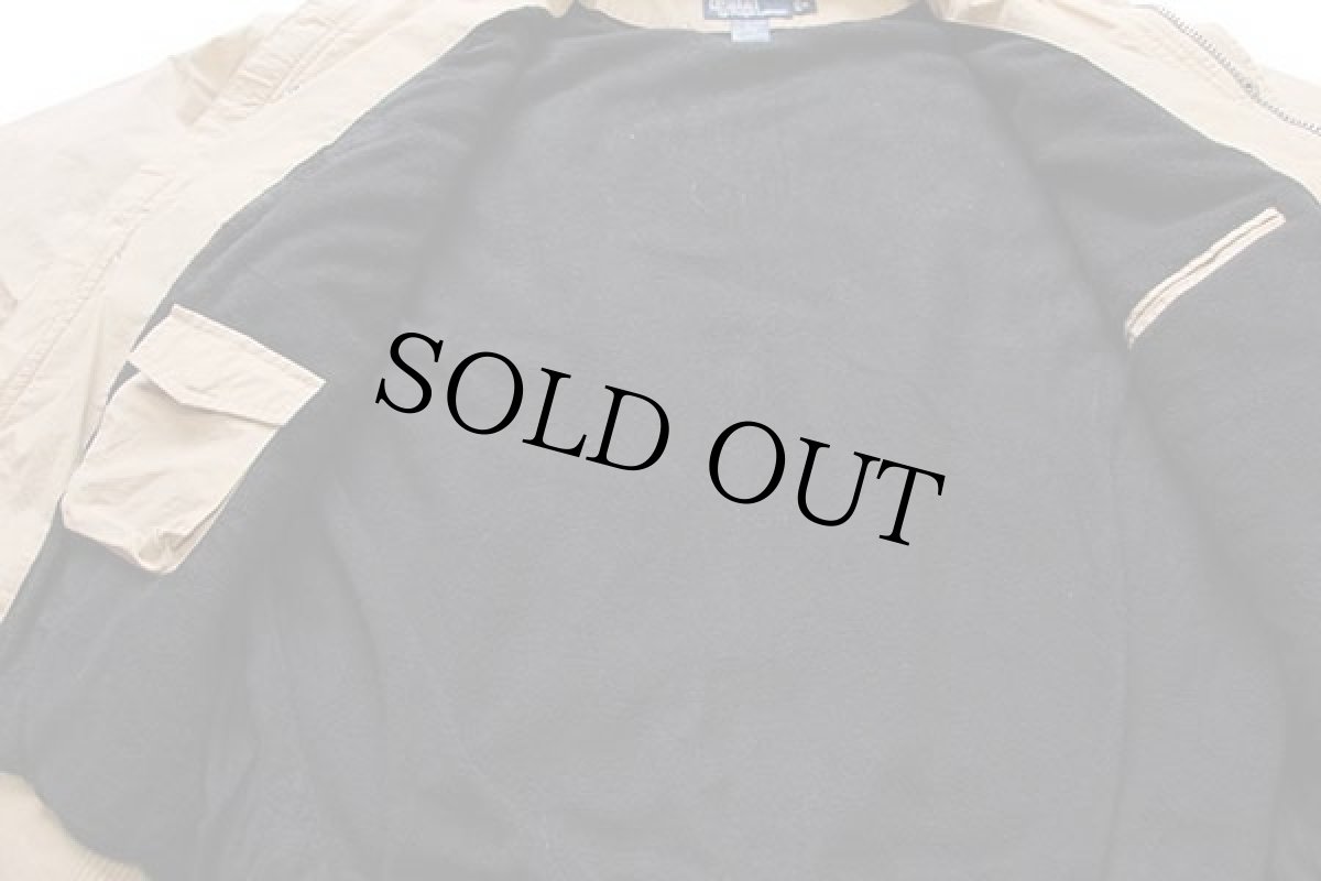 画像5: ポロ ラルフローレン ワンポイント フリースライナー 中綿入り コットン×ナイロン ジャケット カーキ M (5)