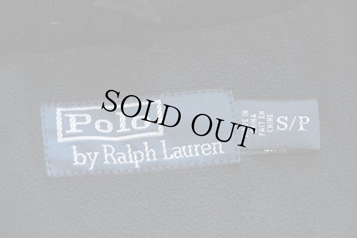 画像4: ポロ ラルフローレン ワンポイント フリースライナー 中綿入り ポリエステルジャケット 黒 S (4)